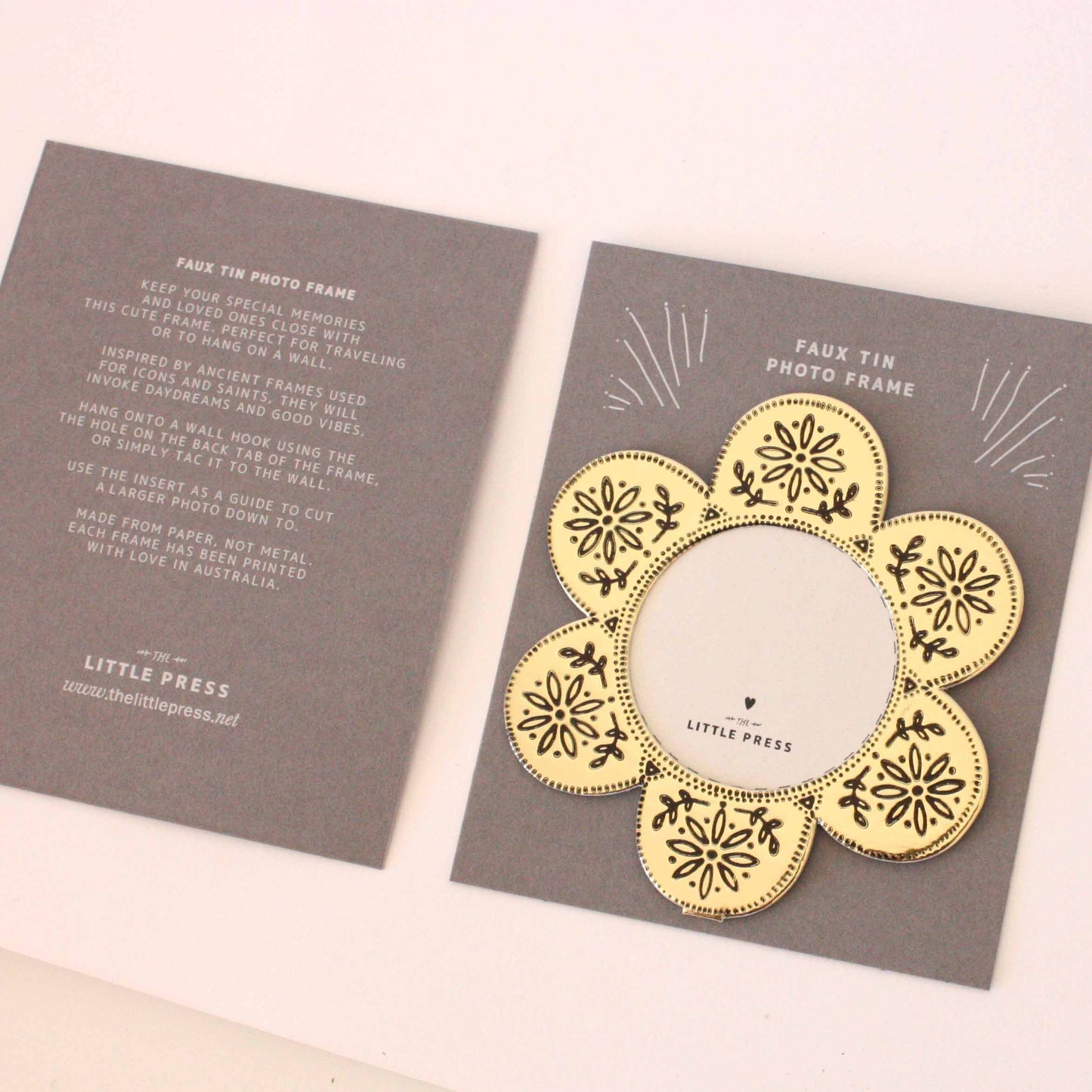 Faux Tin Mini Picture Frame