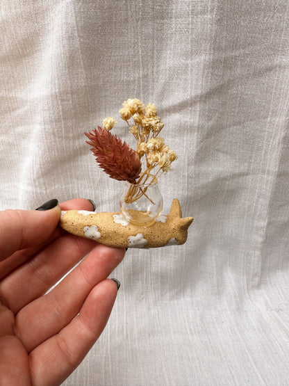 Ceramic Snail Bud Vase