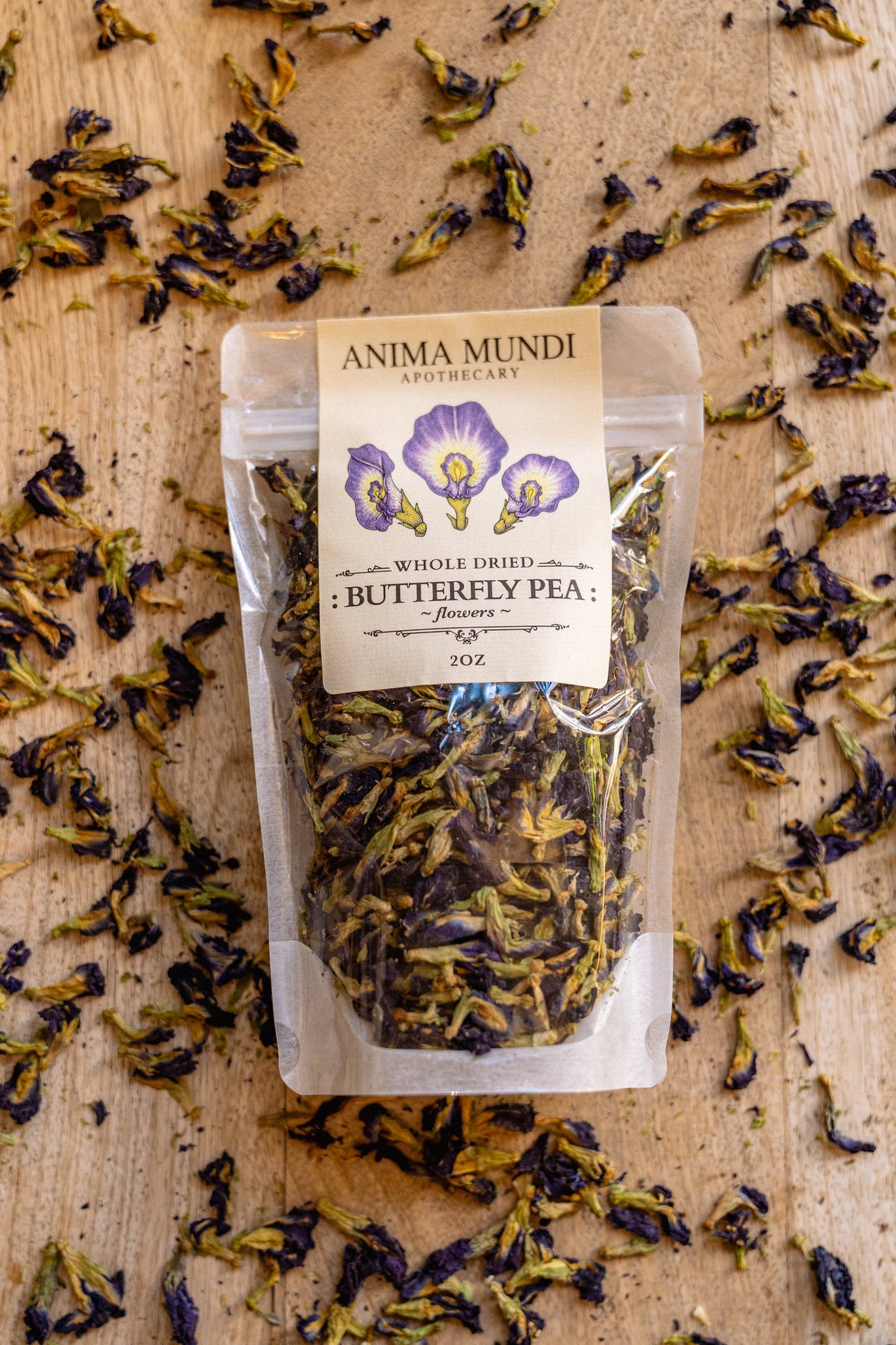 Whole Butterfly Pea Flowers