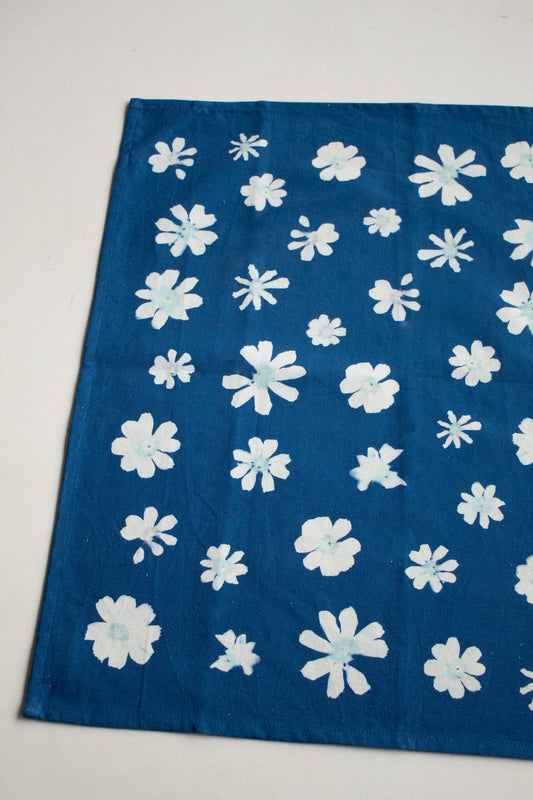 Cyanotype Flower Tea Towel