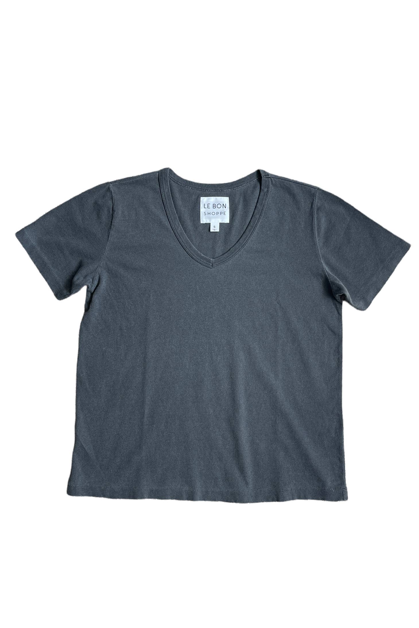 A classic cut organic vintage boy tee with the perfect v-neck. It is gently distressed for that gorgeous vintage look but without the smell, and has the most flattering relaxed fit. Made with organic cotton in LA.