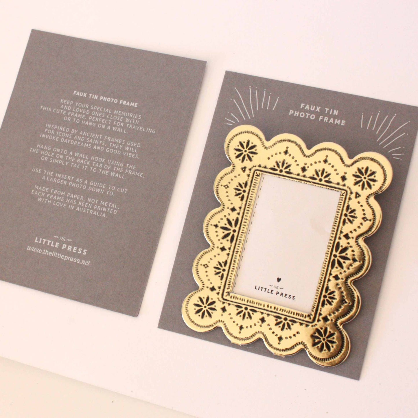 Faux Tin Mini Picture Frame