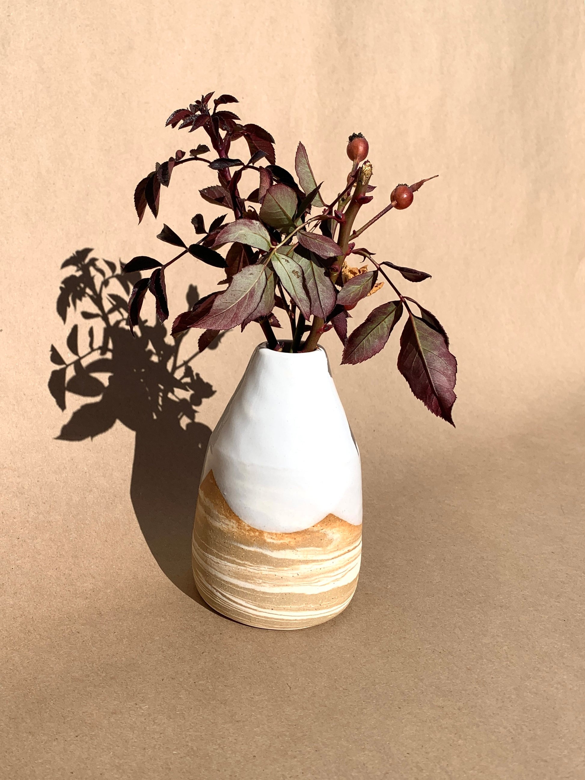sandstone ridge vase or candle holder by ninth house goods