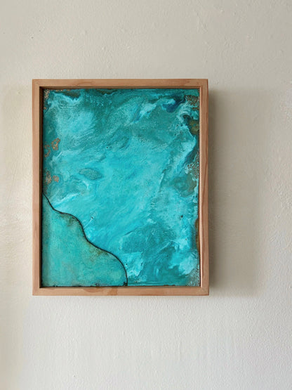 Layered Verdigris Framed Wall Panel No.15