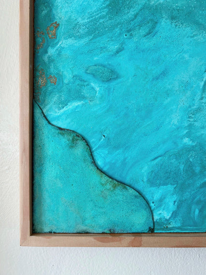 Layered Verdigris Framed Wall Panel No.15
