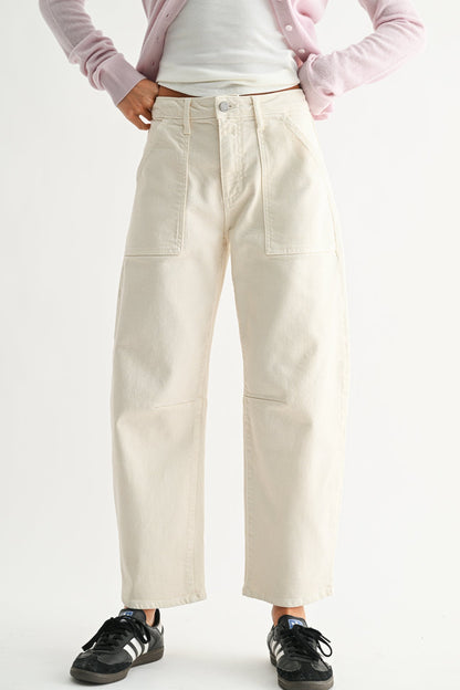Utility Seamed Barrel Jean