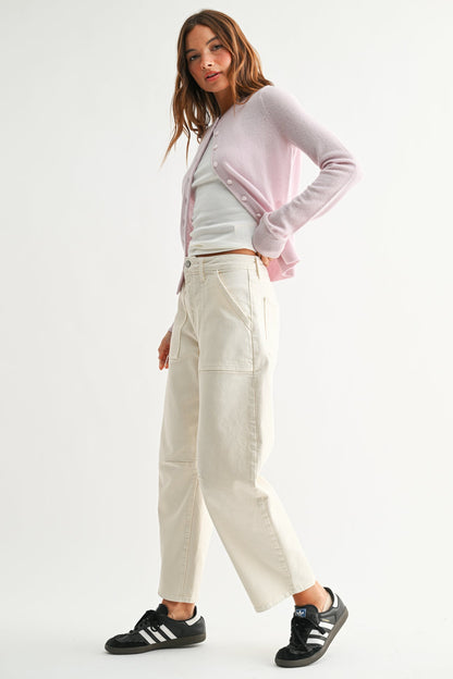 Utility Seamed Barrel Jean