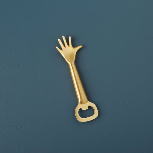 Brass Hand Bottle Opener