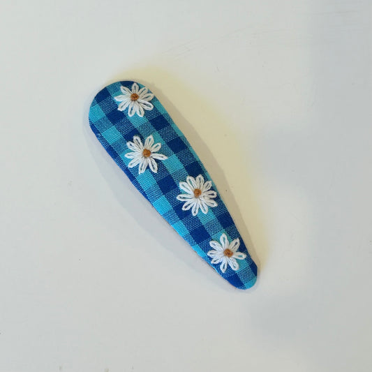 Teardrop Embroidered Hair Barrettes