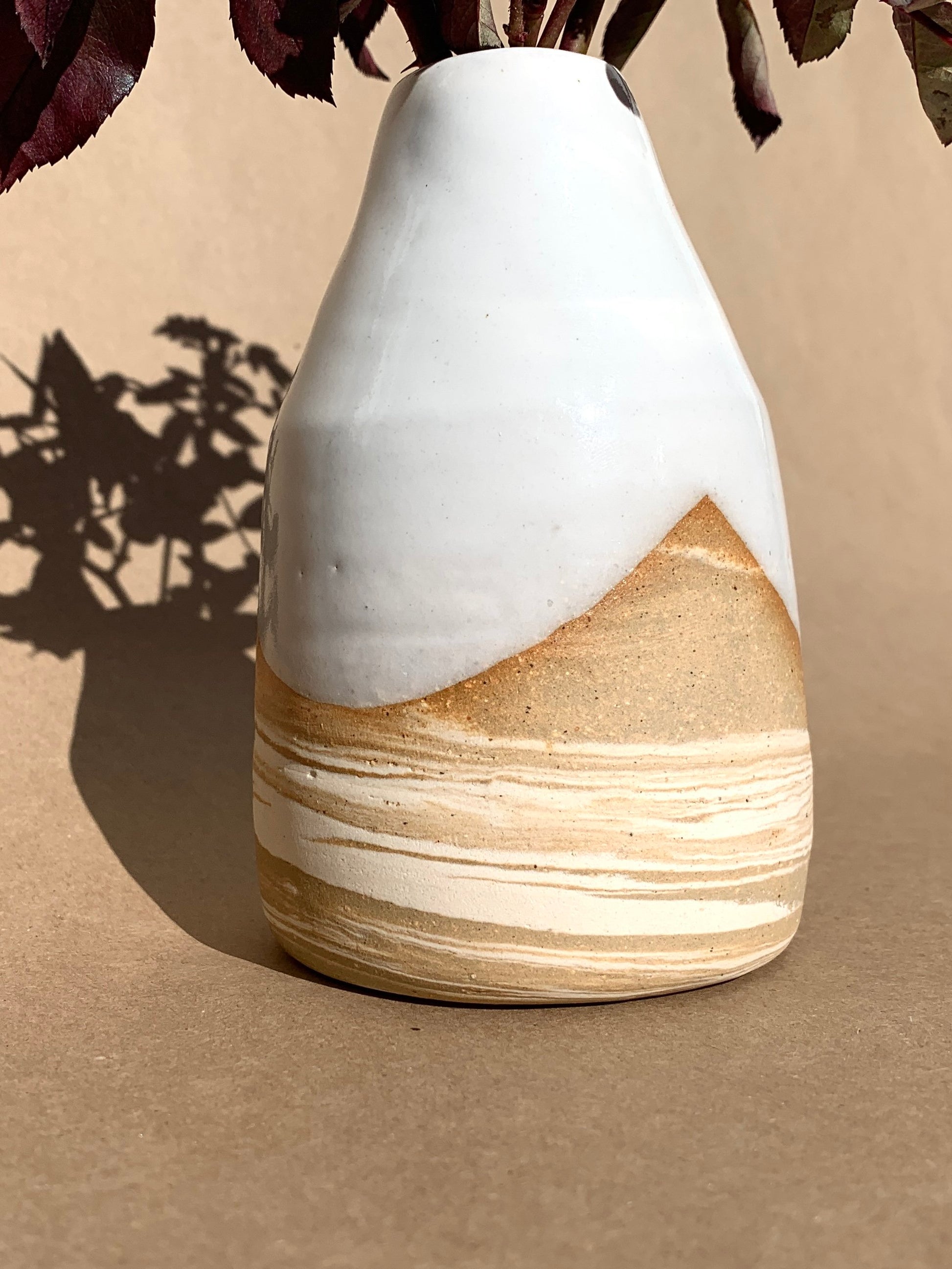 sandstone ridge vase or candle holder by ninth house goods