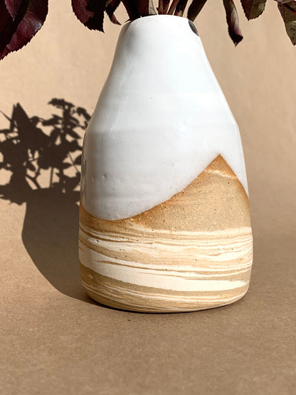 sandstone ridge vase or candle holder by ninth house goods