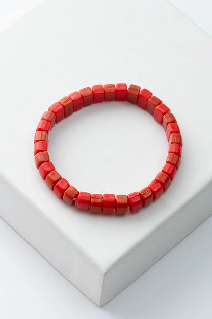 Opaque Glass Bead Bracelet
