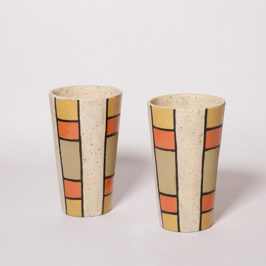 Glazed Stoneware Highball Tumbler