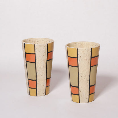 Glazed Stoneware Highball Tumbler