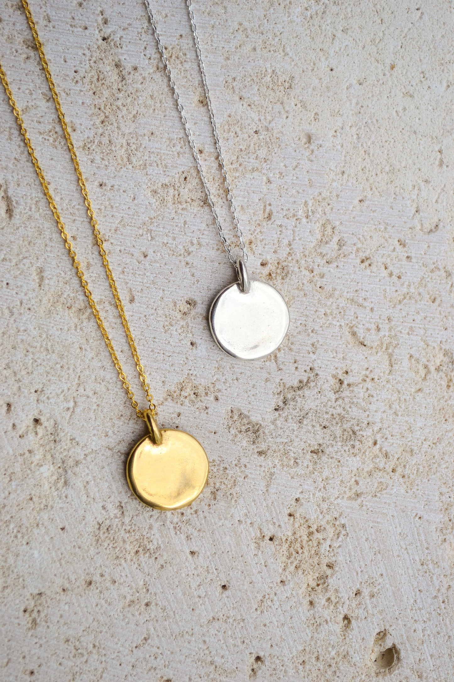 A classic everyday medallion necklace. Simple and feminine with a fluid feel. Inspired by the artist Georgia O'Keeffe. Georgia Necklace by Amanda Hunt