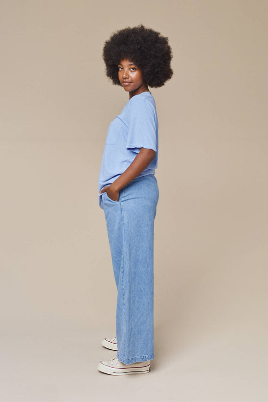 jungmaven denim disco pant light wash