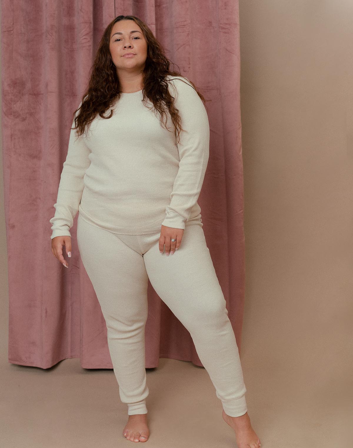 These Waffle Long-Sleeve Tops are made with the softest organic Pima Cotton and eco-friendly dye. They're perfect for everyday wear with jeans, worn as base layers in the winter, or paired with the Waffle Bottom for bedtime.