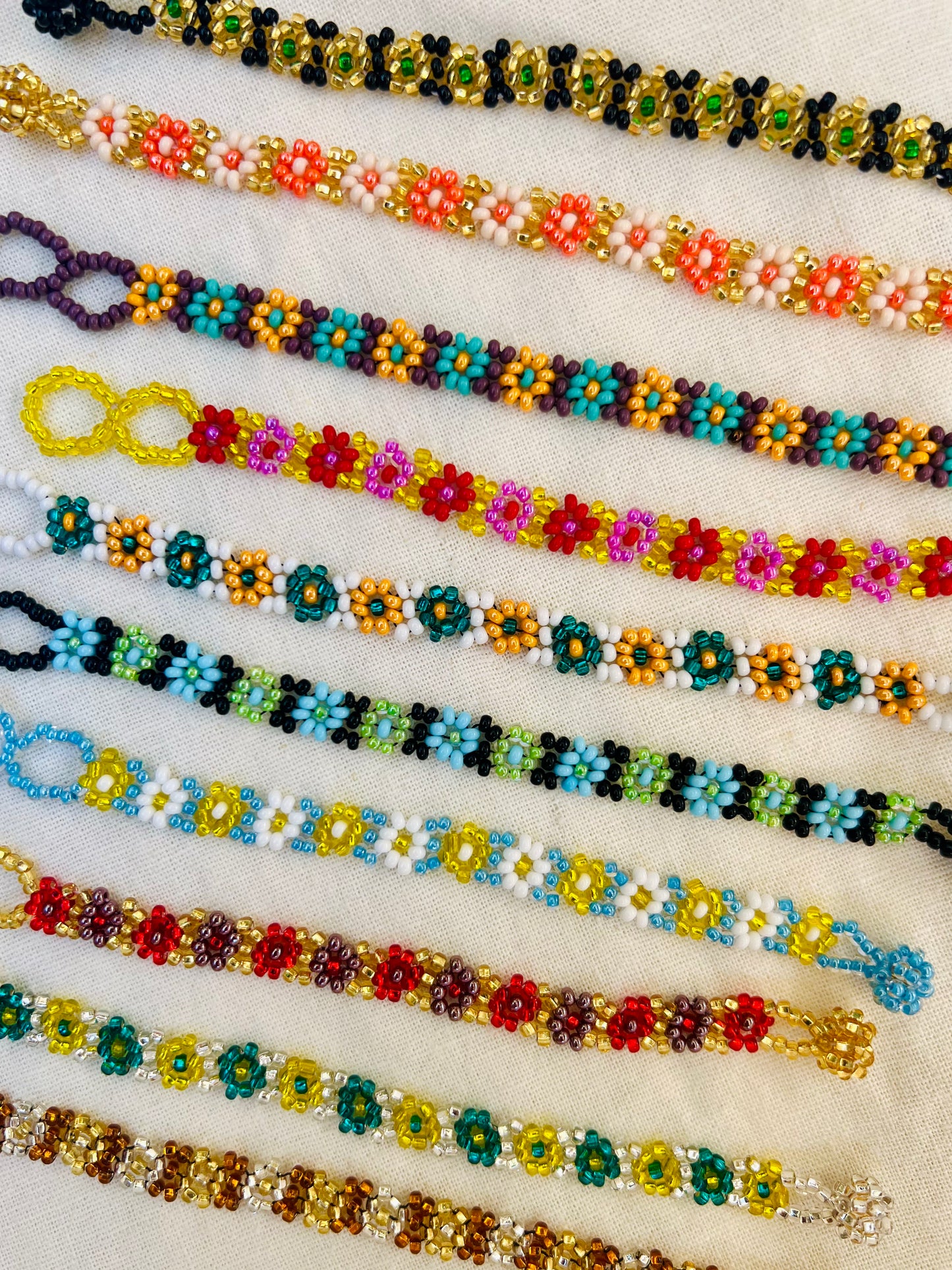 Kids Beaded Flower Bracelet