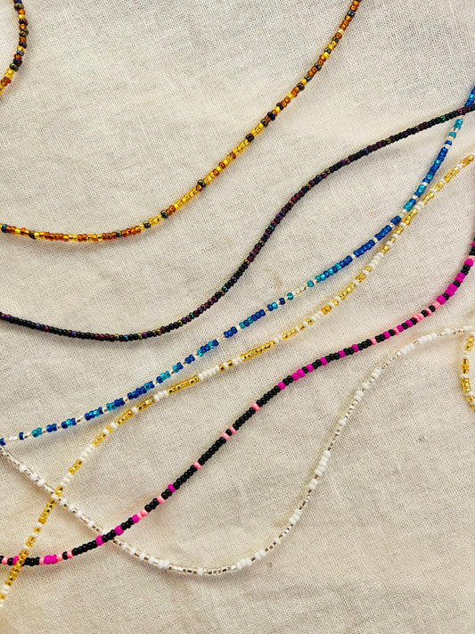 Hand Beaded Single Strand Glasses Chain