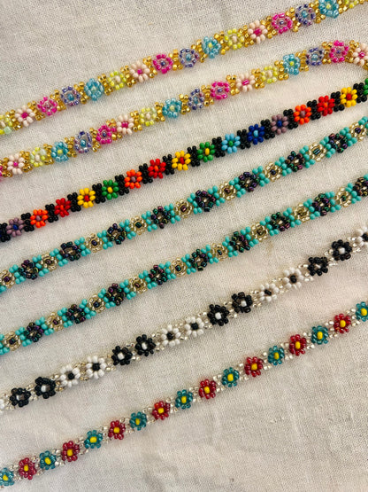 Hand Beaded Flower Glasses Chain