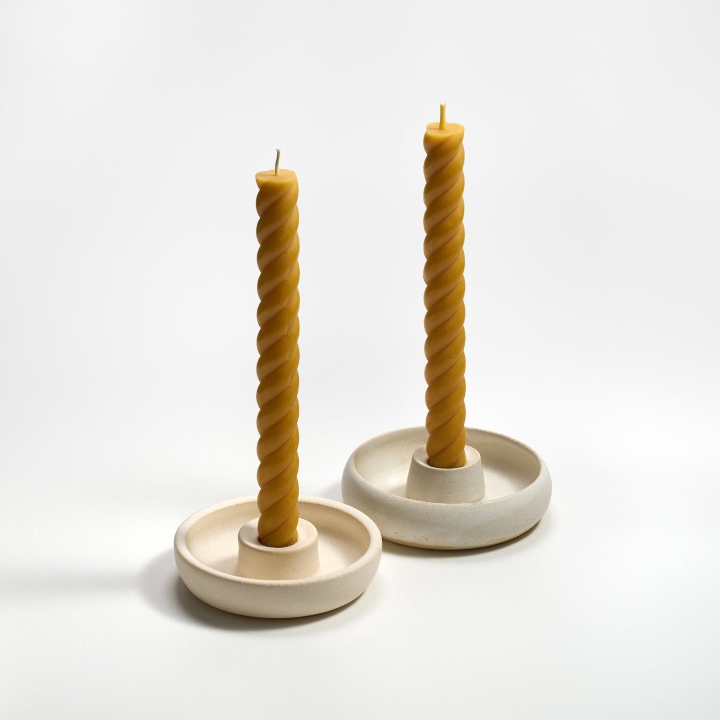 greentree home candle / An elegant and playful twist on the classic taper. Set of 2, 100% pure North American beeswax candles. Each candle is hand poured and individually finished in New York State.