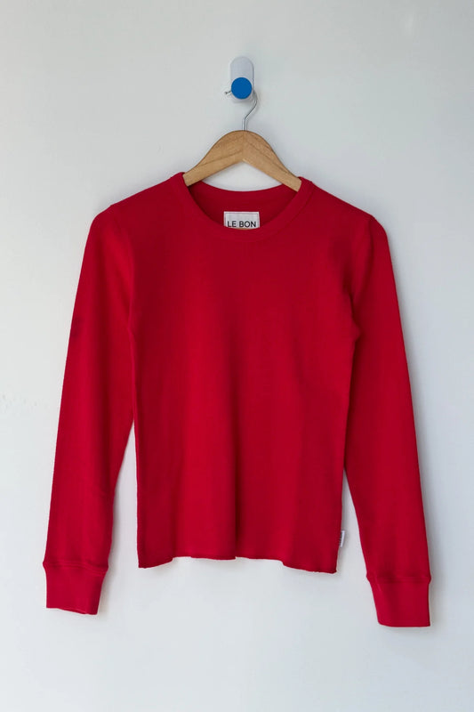 Pointelle Fundamental Long Sleeve Shirt