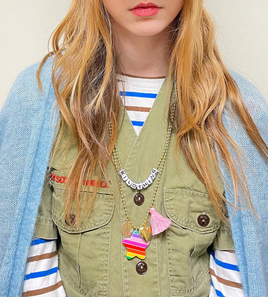 Kids Love & Peace Charms Necklace