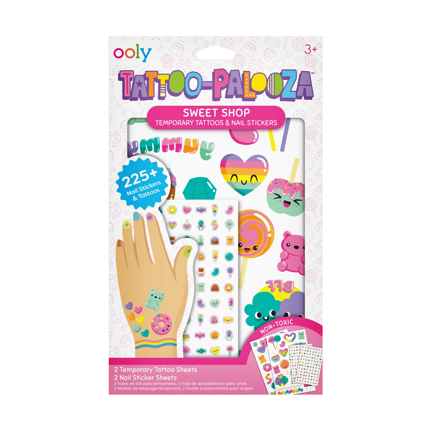 Temporary Tattoos & Nail Stickers Set