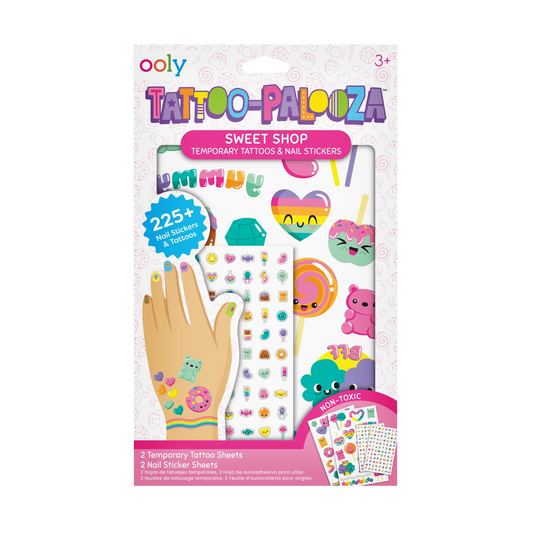 Temporary Tattoos & Nail Stickers Set
