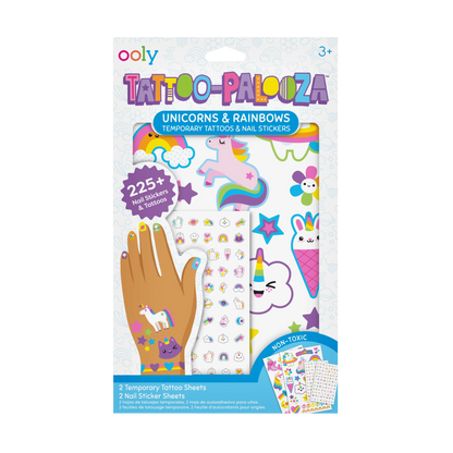 Temporary Tattoos & Nail Stickers Set