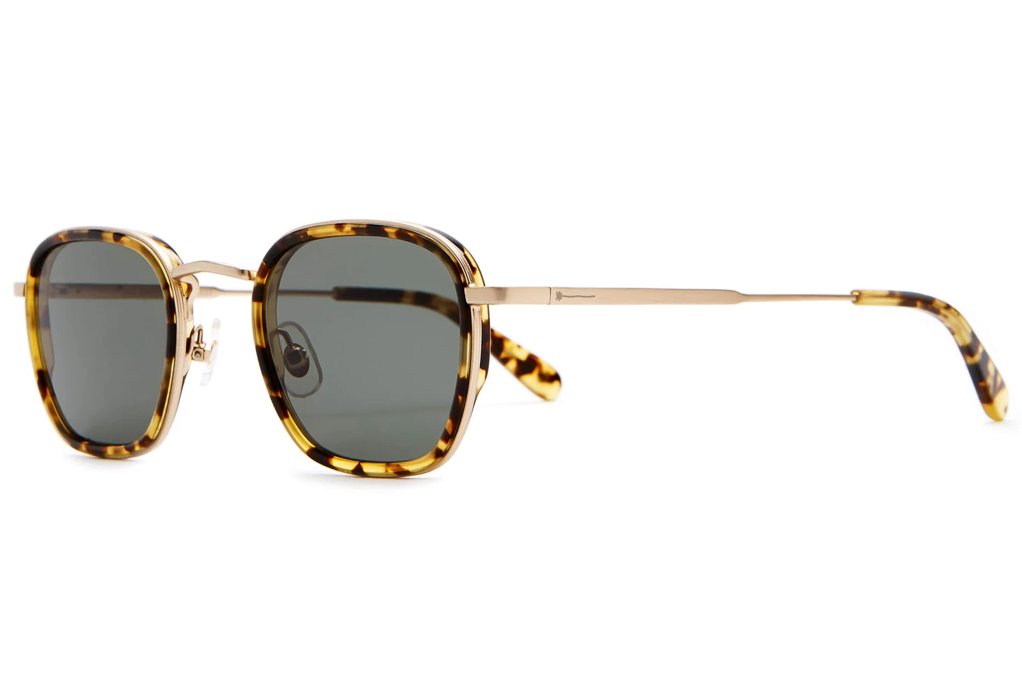 With a smaller frame & laid back style, the Groove Pilot looks great on just about anyone. Handcrafted stainless steel & bioacetate frames—biodegradable, plant-based, earth-friendlier. Rx-ready. crap eyewear brushed gold / tokyo tortoise bio with vintage green lens