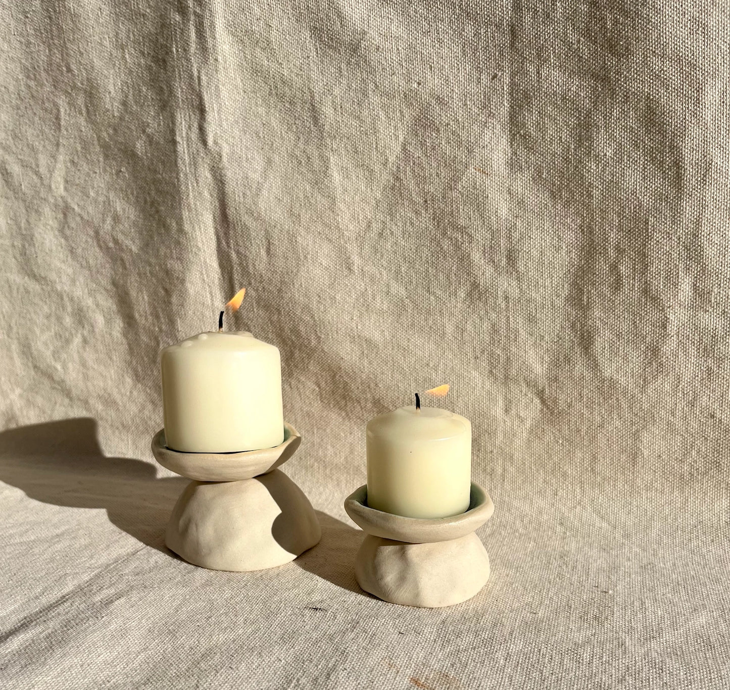 Aqua Ceramic Candle Holder
