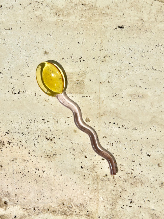 Squiggle Glass Stirring Spoon
