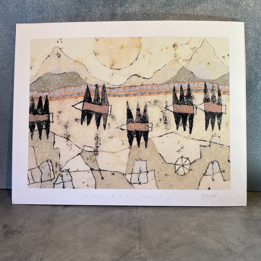 8 x 10" Sonoran Flock Print by Scout Dunbar. Made with pigment ink on textured archival cotton rag paper. Signed, titled, and dated.