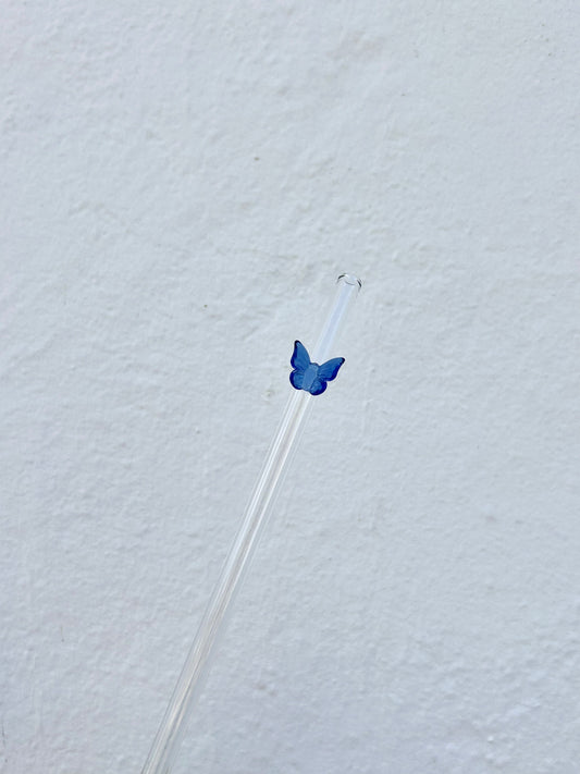 Butterfly Glass Straw