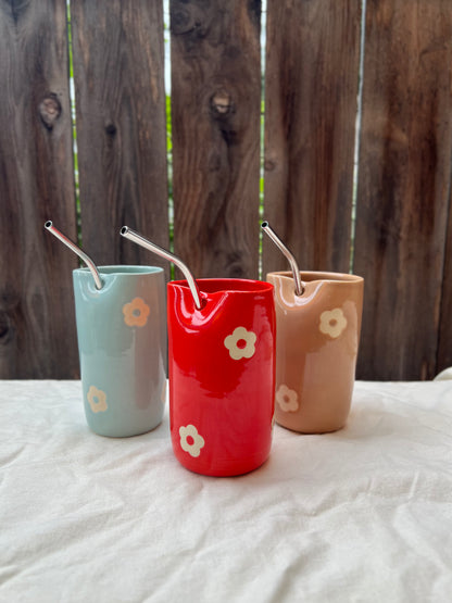 Ceramic Straw Flower Cup