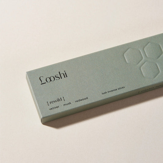 looshi Rewild is a grounding, green, woody blend designed to transport yourself to nature with the essence of Wet Earth. Try Rewild when you need to return to your roots and remember your connection to the Earth and the natural world.   Hand rolled in India using traditional methods with simple ingredients. 