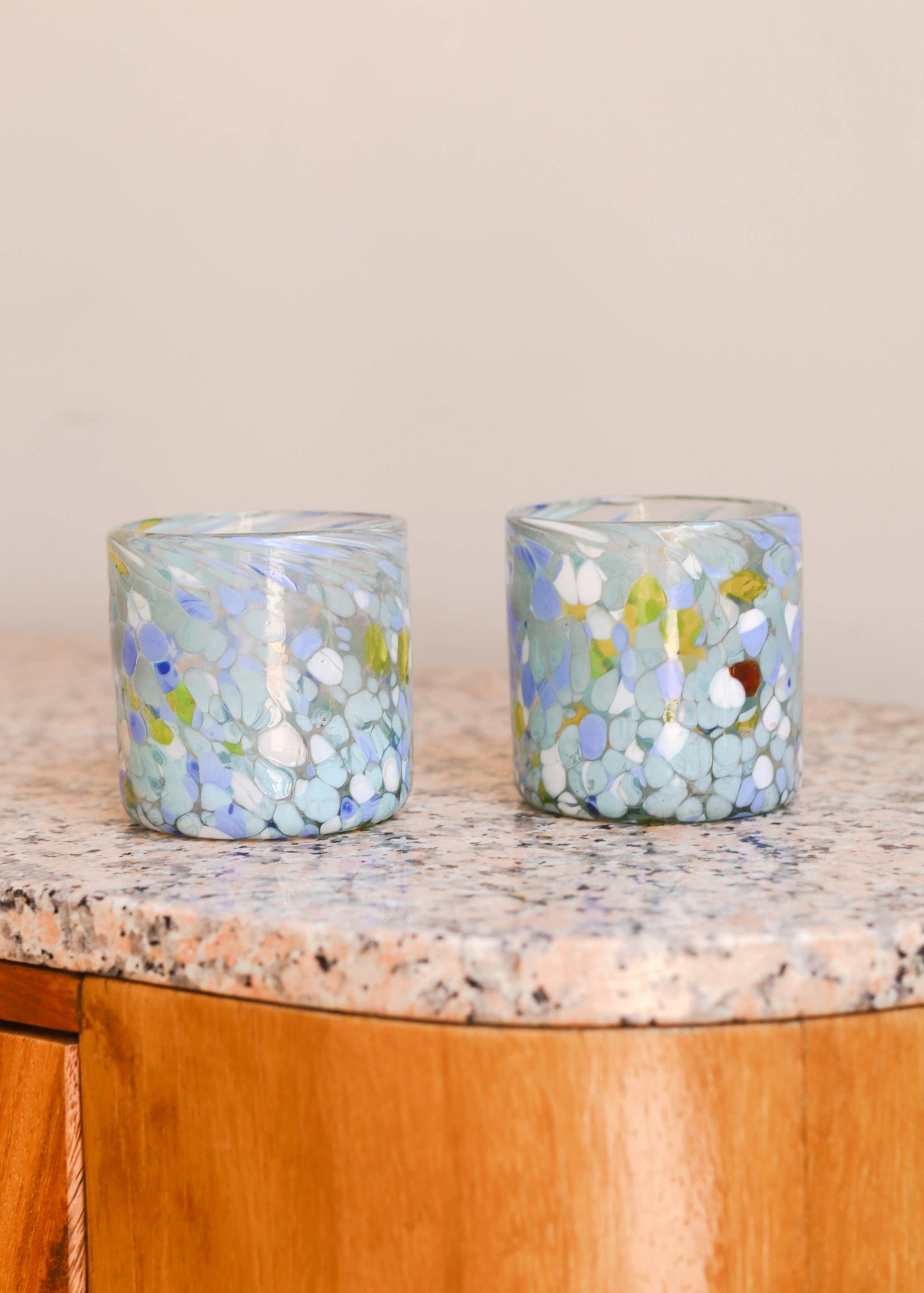 luz collection / Hand Blown Wine or Cocktail Glass Tumbler - Eggshell