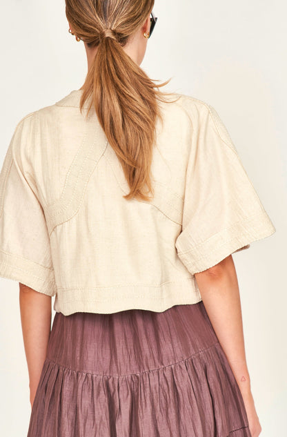 MIRTH Seychelles Top in Oat Fossil