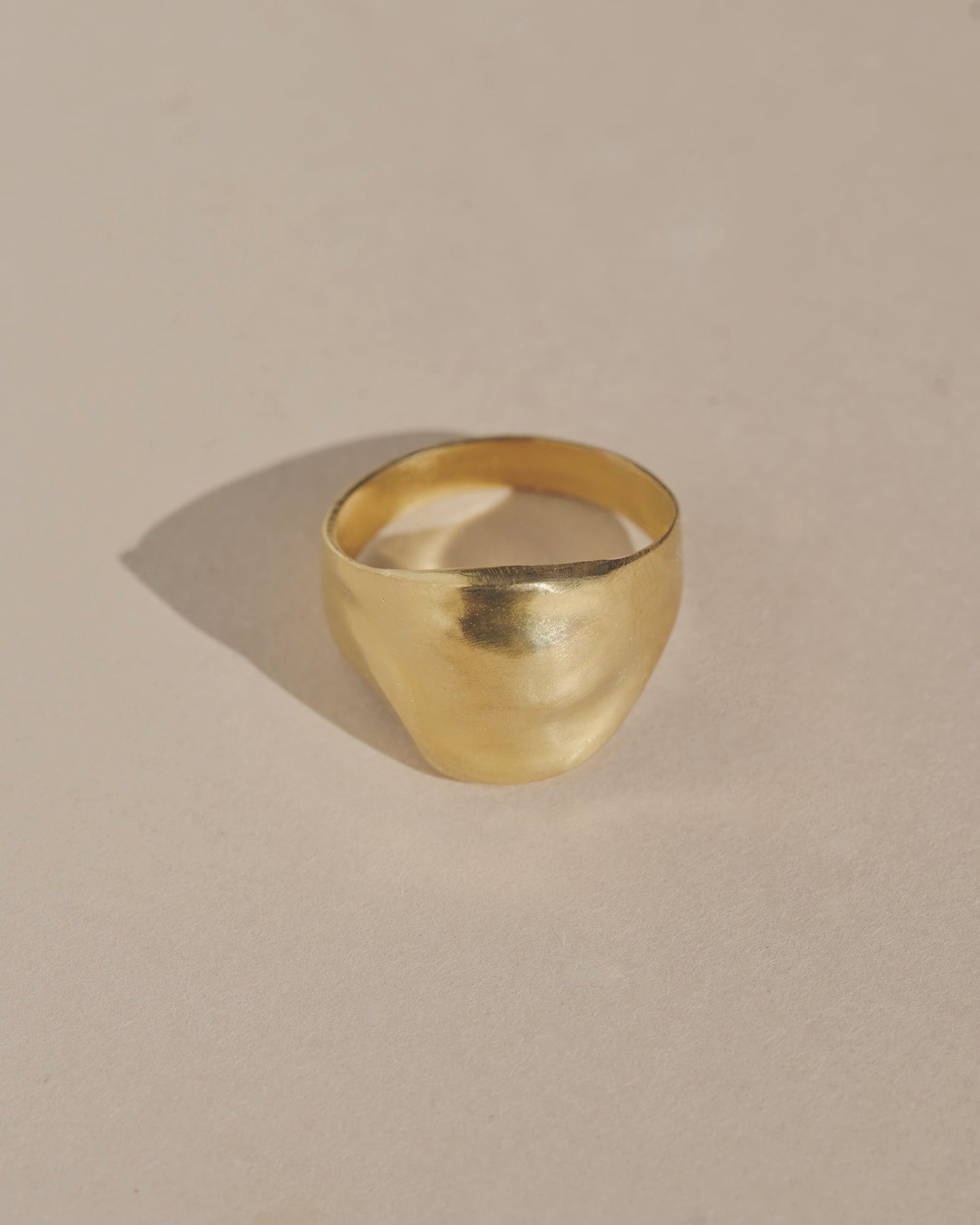 Gold signet ring handmade in Santa Cruz