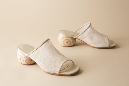 Mila Heeled Mule in Natural Jute
