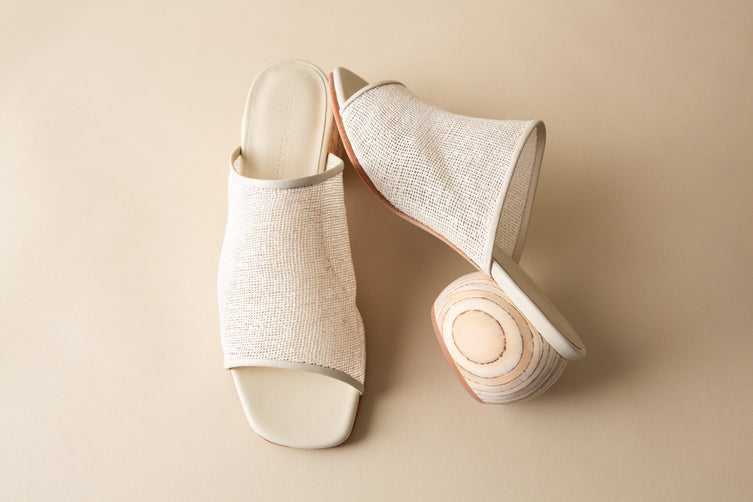 Mila Heeled Mule in Natural Jute