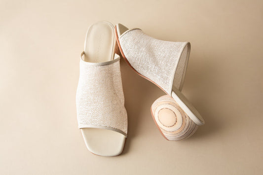 Mila Heeled Mule in Natural Jute