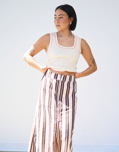 Waffle Square Crop Tank