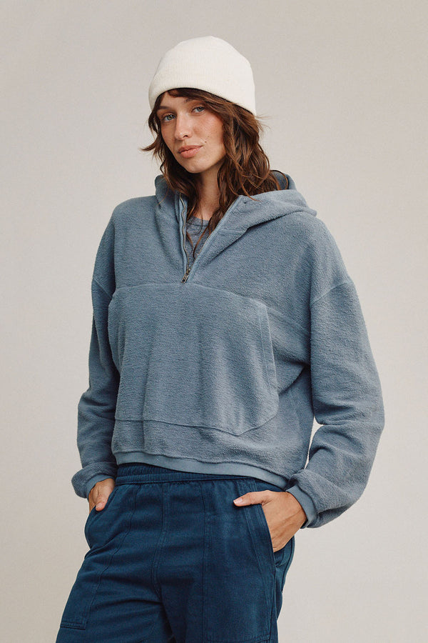 Heathered Osprey Cropped Sweatshirt