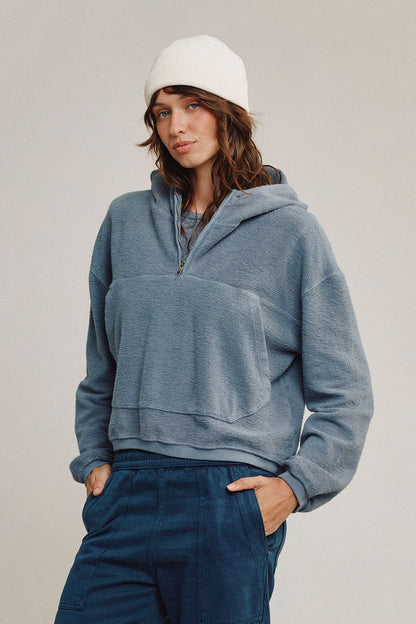 Heathered Osprey Cropped Sweatshirt