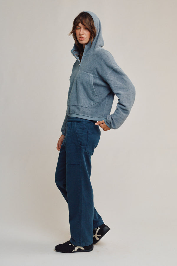 Heathered Osprey Cropped Sweatshirt