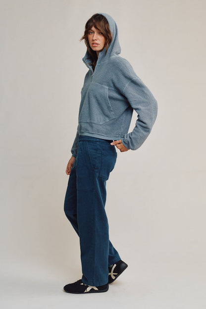 Heathered Osprey Cropped Sweatshirt