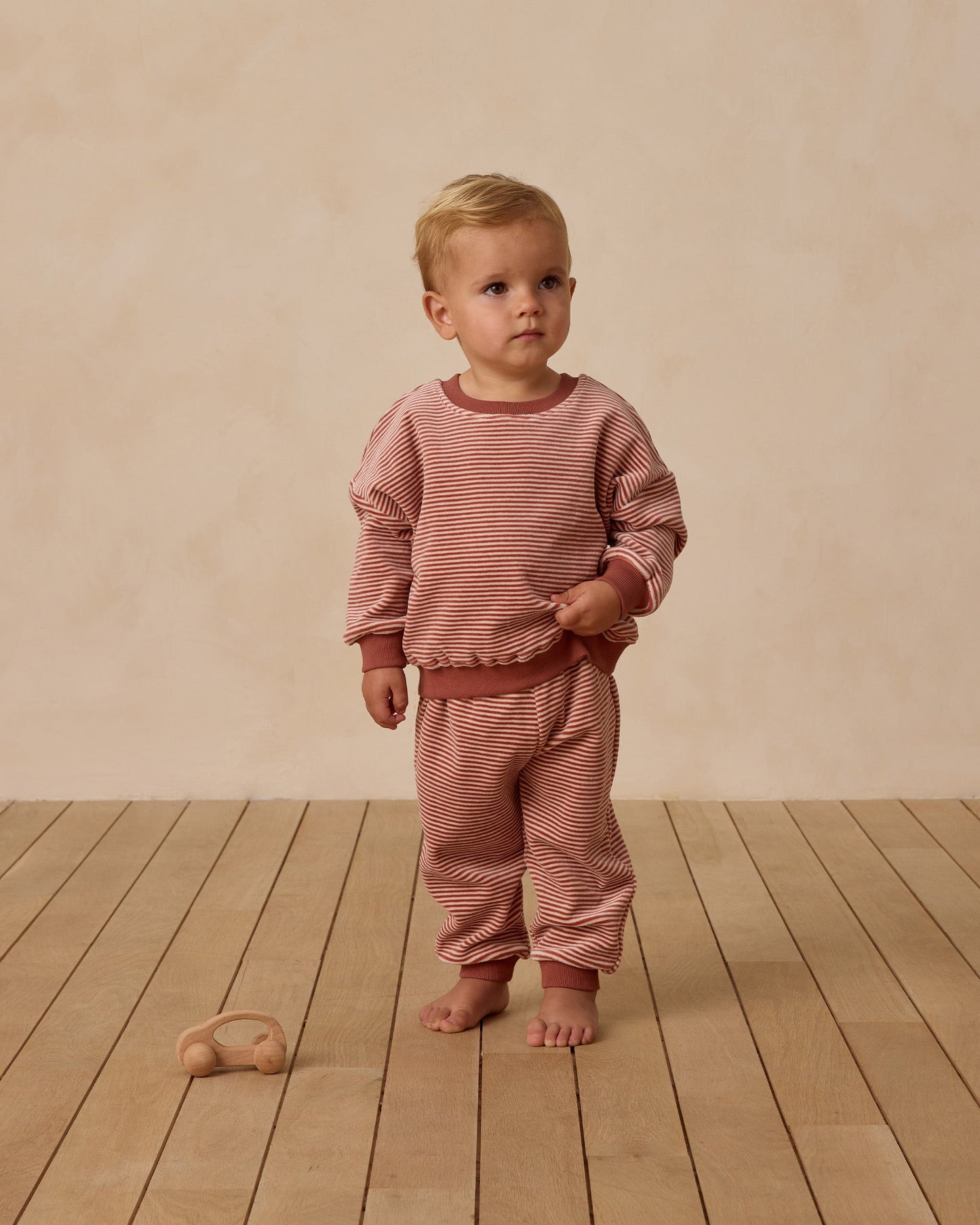 Quincy Mae Relaxed Velour Sweatpant 