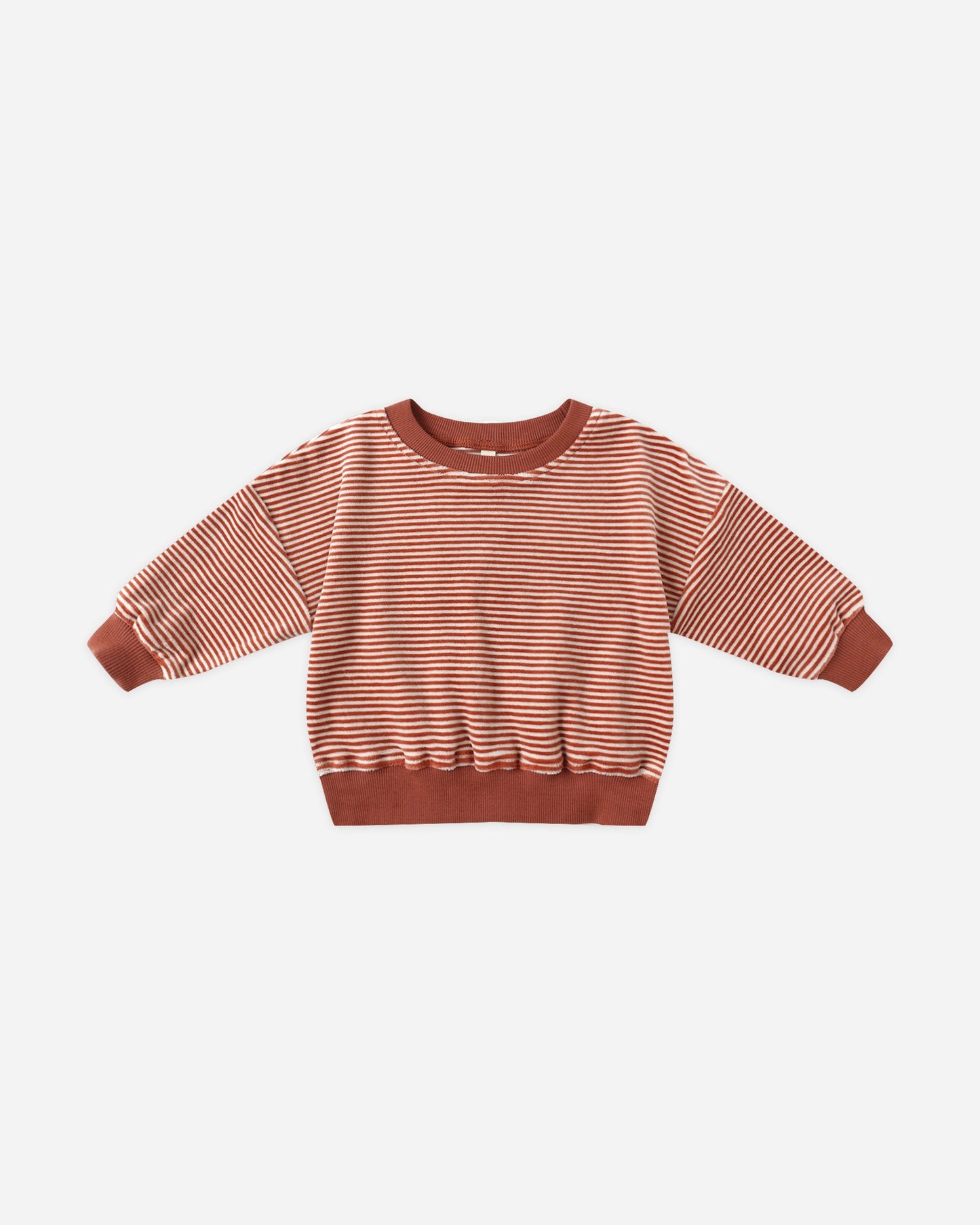 Quincy Mae Relaxed Velour Sweatshirt 